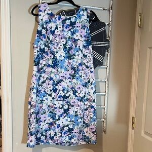 AGB Floral Mini Dress - Blue and Purple
